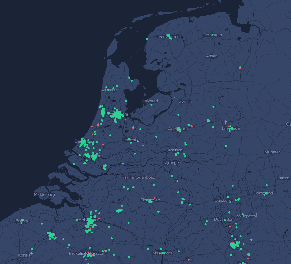 Helium Nederland miners hotspots